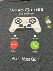 “Video Games Are Calling” T-shirt Size XL (46-48) New