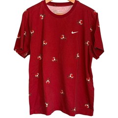 Nike Men’s Medium Tiger Woods Golf T-Shirt Red Allover Tiger Print
