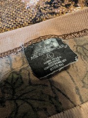 ACE SPORTSWEAR Camo vintage t shirt LARGE Camoflauge Leaf Treebark single stitch
