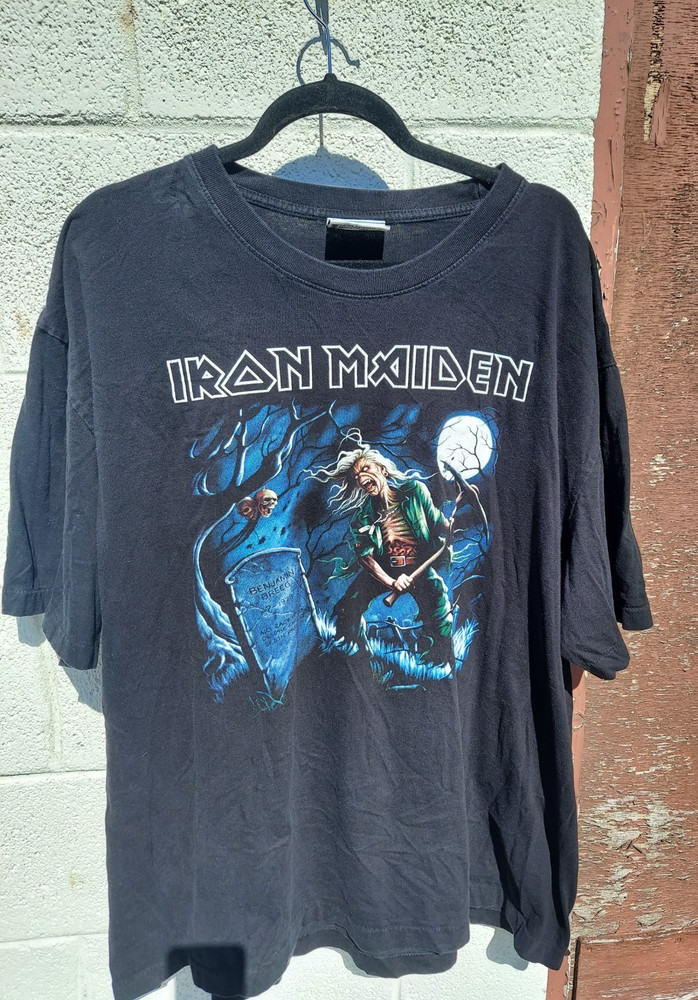 Vintage 1990’s The Roxx Iron Maiden Double Sided Single Stitch T-Shirt Size 3XL