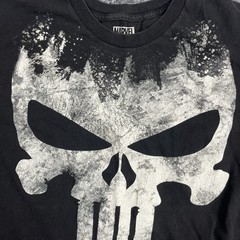Marvel Shirt Adult Extra Large Black The Punisher Skull Grunge Movie Mens XL