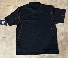 Stormtech Black w/ Red H2X Dry Mens L Large Short Sleeve Polo Shirt NEW w/ Tag