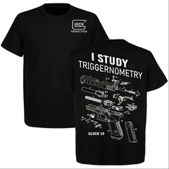 Funny “I Study Triggernometry” Gun Diagram Graphic T-Shirt
