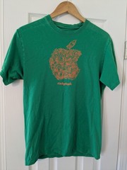 Apple Shirt Mens Medium Green Today at Apple Graphic Tee Event Promo