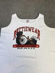 VTG 90s Rottiewear Shirt Mens L Tank Maui Rottweiler Muscle Body Building Gym