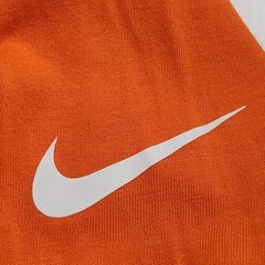 Nike Just Do It Again Men’s XL Orange Long Sleeve Cotton T-Shirt Ribbed Cuffs