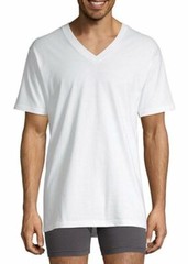 Stafford 4-Pack Men’s Big & Tall Heavyweight Cotton V-Neck T-Shirts – TALL