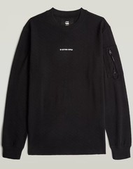 G-Star Raw Men’s Logo Tweeter Relaxed Fit Black White New