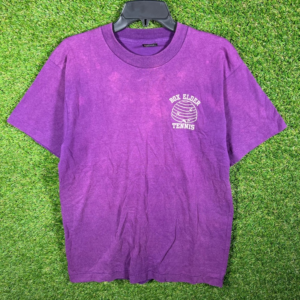 Vintage Screen Stars Best Purple T Shirt Beehive Graphic Tee Made in USA Mens L
