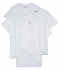 Stafford 4-Pk Men’s Medium Ultra Soft 100% Cotton Crew Neck T-Shirt White