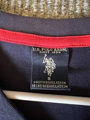 U.S. Polo T-Shirt Mens Sm Navy Blue V-Neck New With Tags Polo Pony Light Weight