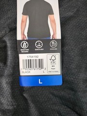 L / LARGE – BLACK – Gerry Men’s Lightweight Cool Knit Active Gym Tee Shirt