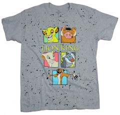 The Lion King Adult New T-Shirt – Boxed Characters and Logo Pic
