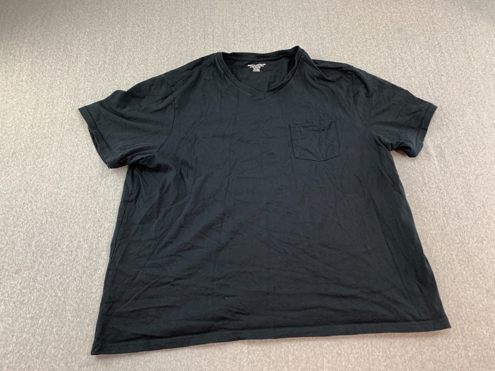 Amazon Essentials Pocket T-shirt Men XL Black Cotton Stretch Comfy Casual