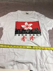New, T shirt, Hong Kong prints, featuring flower and high-rise background L