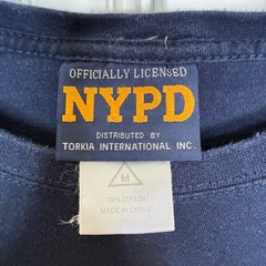 Y2K NYPD Graphic T-Shirt Mens Medium Navy Blue Police Department NYC Vintage
