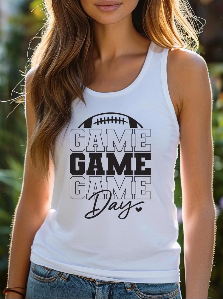 Football Game Day Tee: Sporty Mom Tank Top – Unisex Cotton