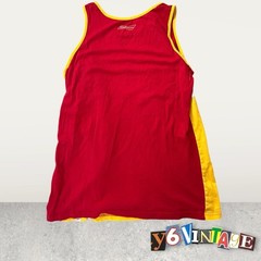Budweiser Men’s M Sleeveless Colorblock Knit Cotton Tank Top Red/White/Yellow