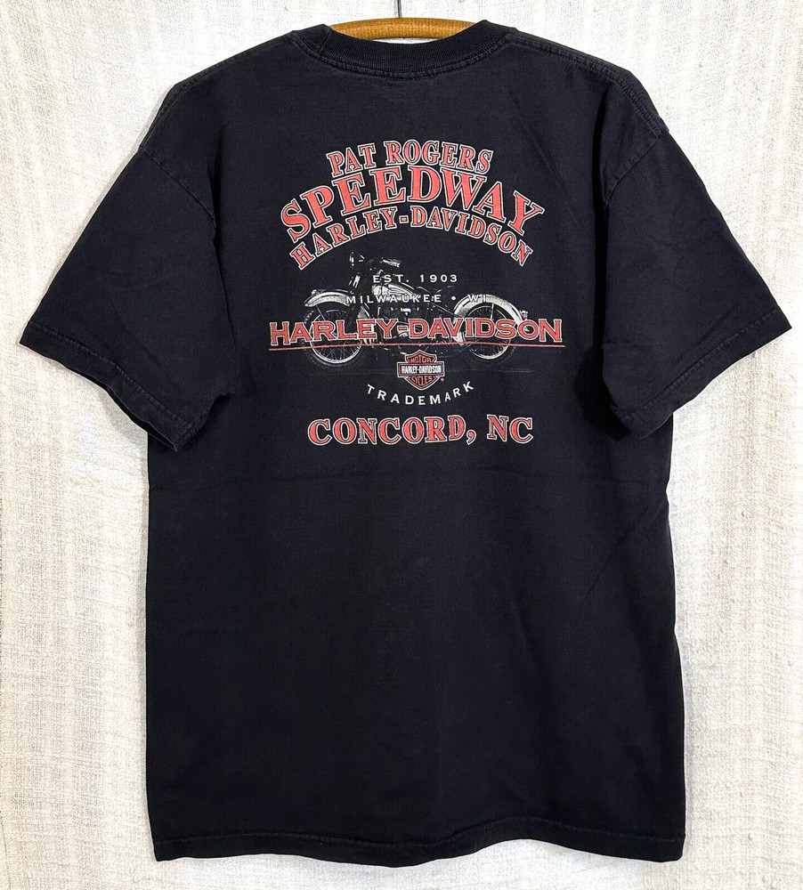 Vintage Harley-Davidson Concord NC 2004 Men’s XL Black Holoubek S/S T-Shirt Tee