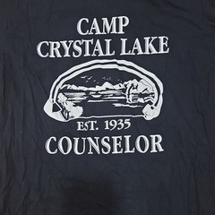 Camp Crystal Lake Jason Friday 13th Black Size M T Shirt. Never Worn