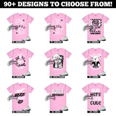 5 Medium Soft Pink White Black Foam Triple Sneaker T Shirt