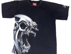 JNCO T Shirt Y2k Hip Hop Skull Print Oversized Tshirt