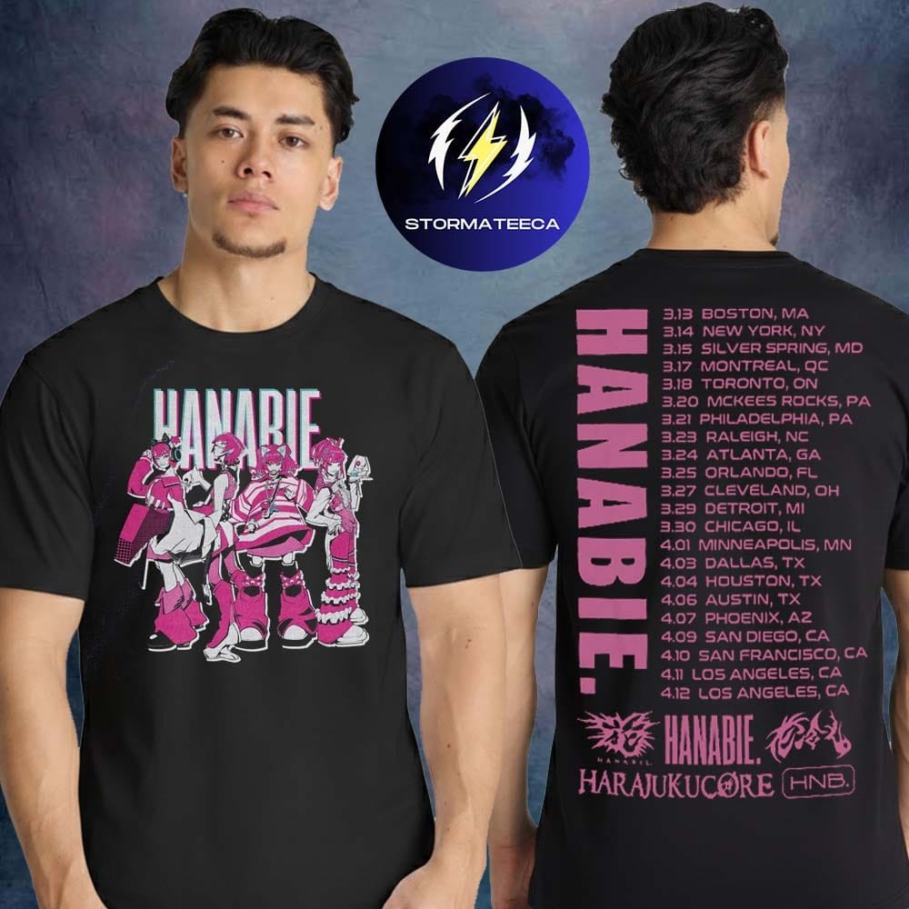 Hanabie@ Merch North America Tour 2026 Anime Tour Harajuku Core T-Shirt
