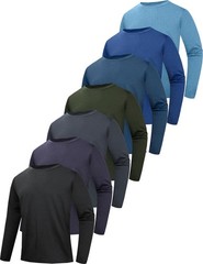 7 Pack Long Sleeve Shirts for Men Moisture Wicking Sun Protection UV UPF 50+ …