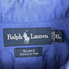 Ralph Lauren BLAKE Short Sleeve Button-Down Shirt Men XL Blue Japan