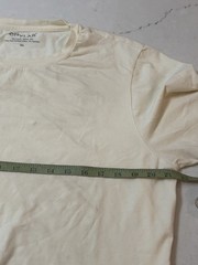CityLab Stretch Slim Fit T-Shirt, Crew Neck, Off White Yellow XL Combed Cotton
