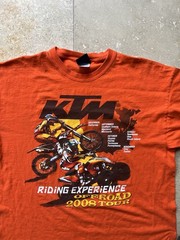 VTG KTM Riding Experience Off-Road 2008 Tour Orange T Shirt Size XL
