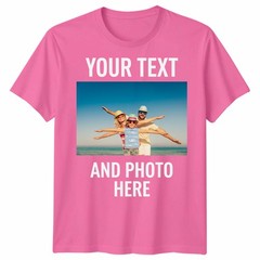 Personalised Unisex T Shirt Custom Print Your Own Photo Design And Text