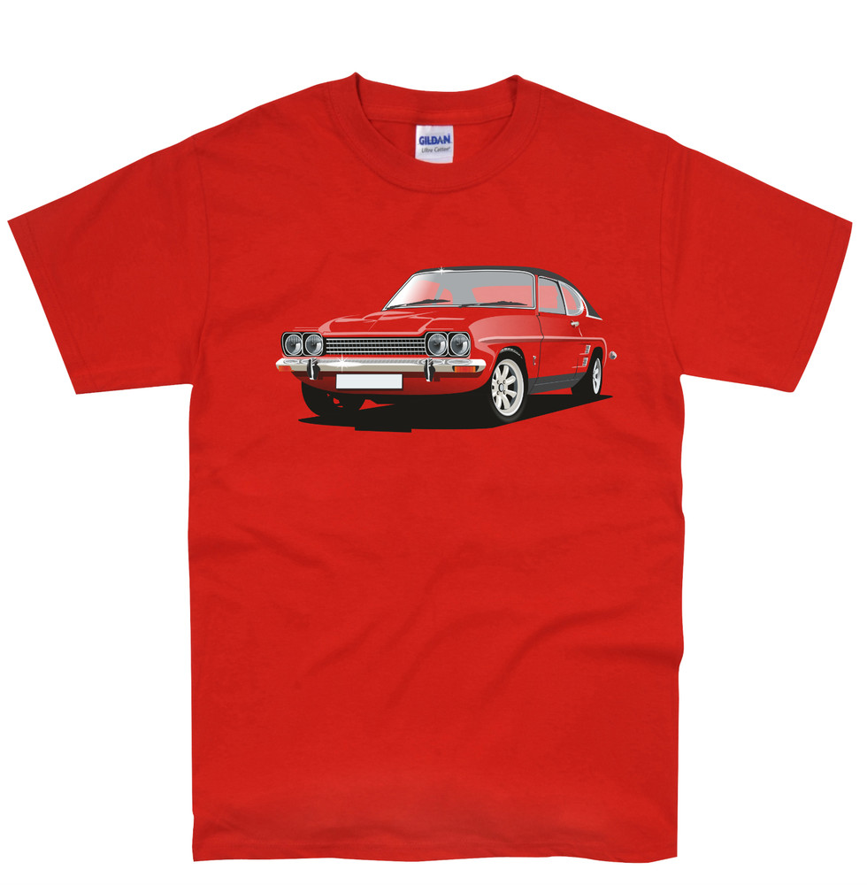 MK1 Ford Capri T Shirt Classic Car Personalised Registration S-5XL Nice Gift