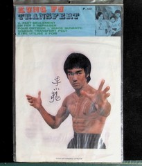 Factory Sealed Kung Fu Transfert” Bruce Lee iron-on t-shirt transfer