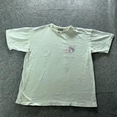 VTG Costa Rica Shirt Mens L White Graphic Tee Embroidered Map Logo Lightweight