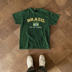 Brasil Rio Classic T Shirt, Original Brasil Forest Green Top