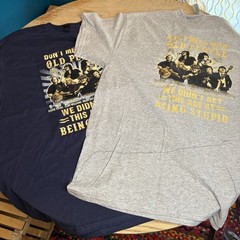 2 Pack NWOT AC/DC Classic Rock Old People New XL Music Shirts Rock And Roll