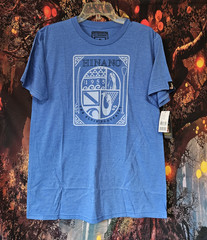 Hinano Tahiti Fluid Footprint Men’s Blue Graphic Logo Crew T-Shirt Size M
