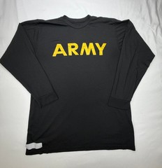 Army Physical Fitness Uniform Men’s Long Sleeve Crew Neck Size Medium Black