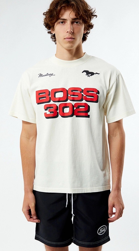 NEW Ford Mustang Boss 302 Beige Officially Licensed T Shirt Medium $35