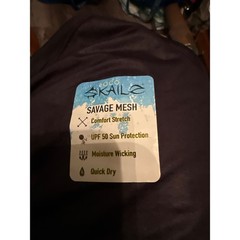 Loco Skailz Mens Savage Mesh Fishing Shirt Black UPF 50 Long Sleeve XL New