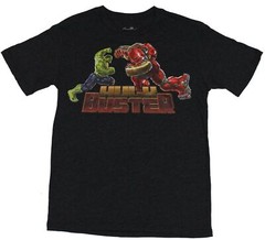 The Avengers (Marvel Comics) Mens T-Shirt – Hulk Buster Full Color Fight Image