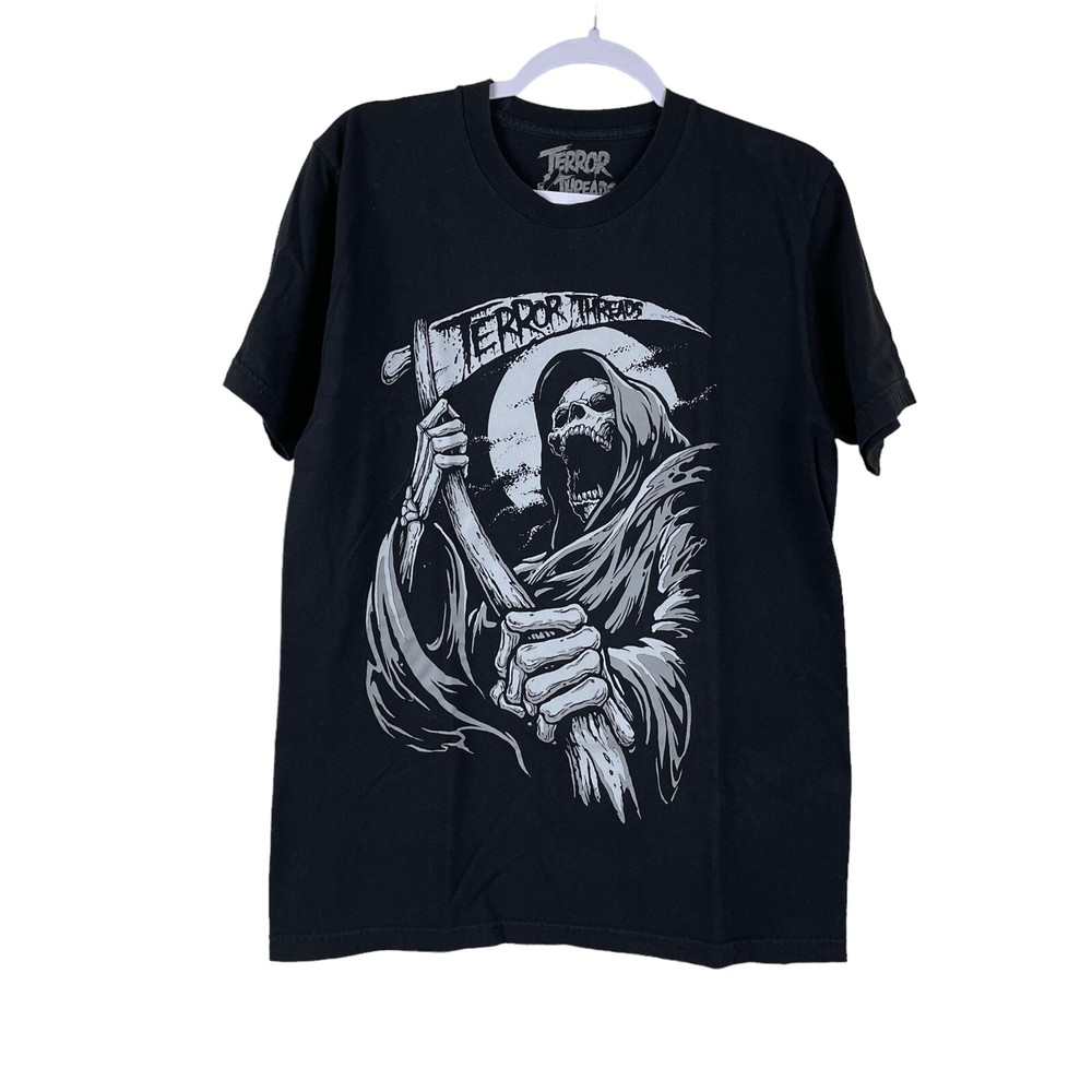 Terror Threads 100% Combed Ringspun Cotton Black T-shirt Men’s Size Medium