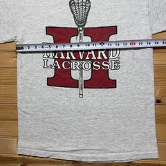 Vintage 90s Harvard Lacrosse University Big H College Graphic T-Shirt – Medium