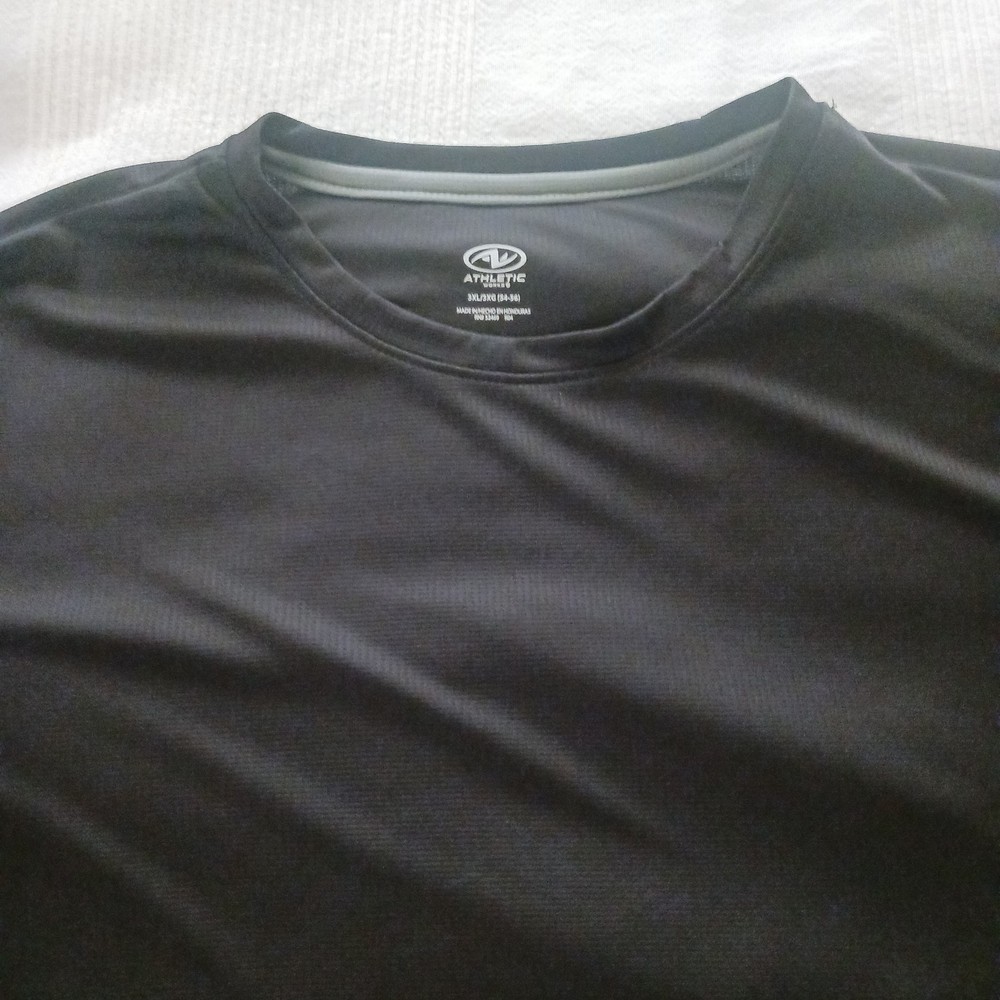 Men’s Black Shirt 3XL Active Short Sleeve Athletic Works DriWorks
