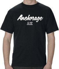 Anchorage Alaska State Graphic T-Shirt tee Unisex Apparel Custom Text