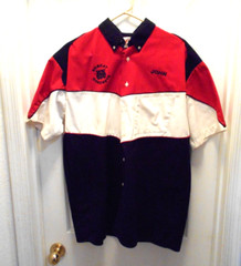 BobCat Concrete Fishing Y2K Speed 2 side button Down Shirt Vintage USA LRG JOHN