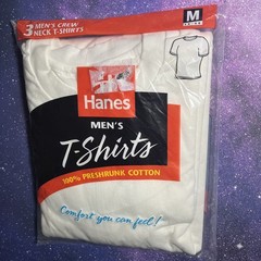 Vintage 1997 Hanes Men’s Comfort Size Medium Pack of 3 Crew Neck T Shirts White