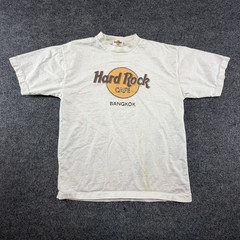 Hard Rock Cafe Bangkok Shirt Mens XL White Logo Tourist Souvenir Tee Thailand