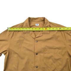 Uniqlo Men’s S Short Sleeve Open Collar Shirt in Mustard